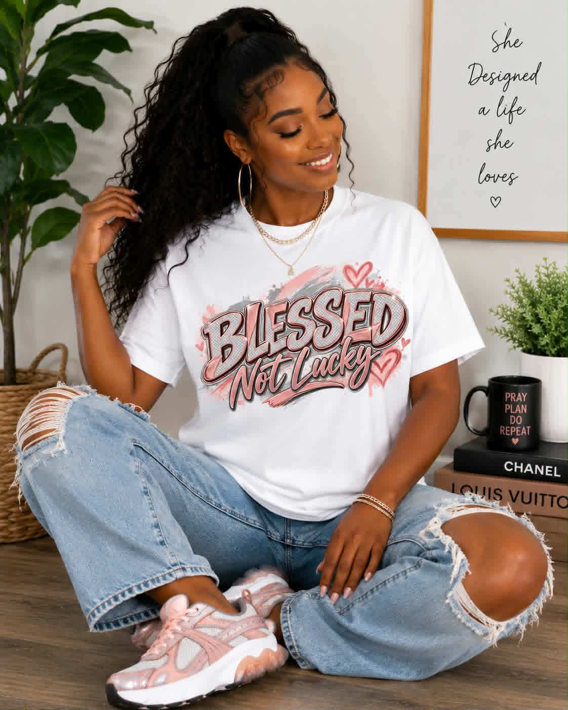 Blessed Not Lucky Tee Shirt