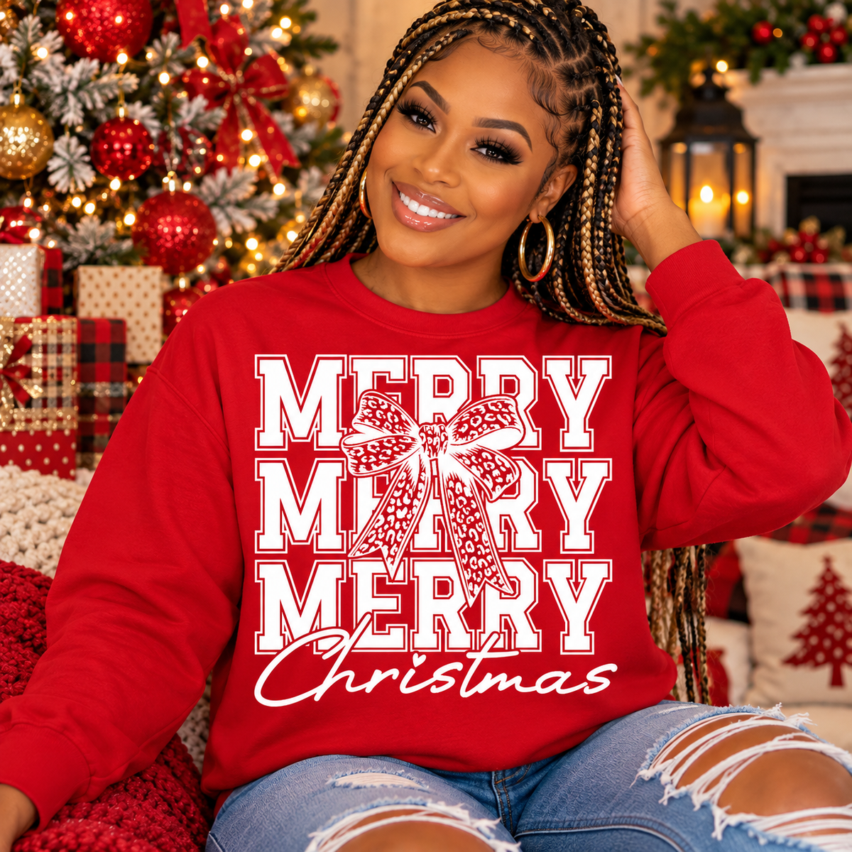 11 inch Merry Merry Merry Christmas Screen Print
