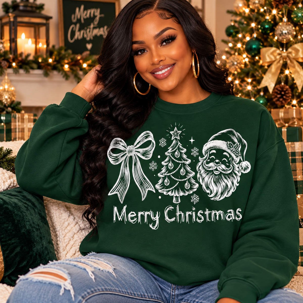 11 inch Merry Christmas Screen Print