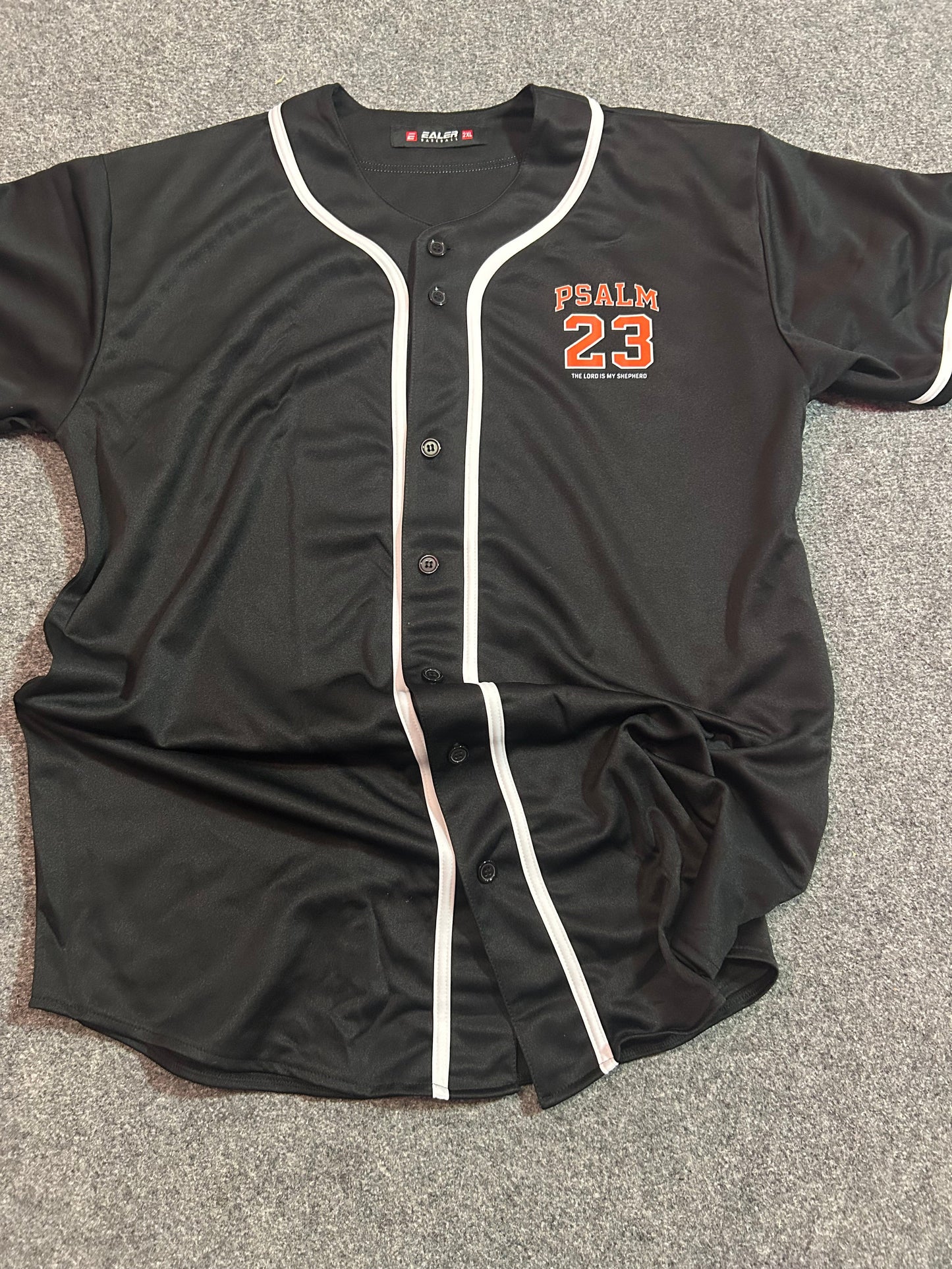 Psalms 23 Christian Jersey – Front & Back DTF Print | Faith-Based Apparel