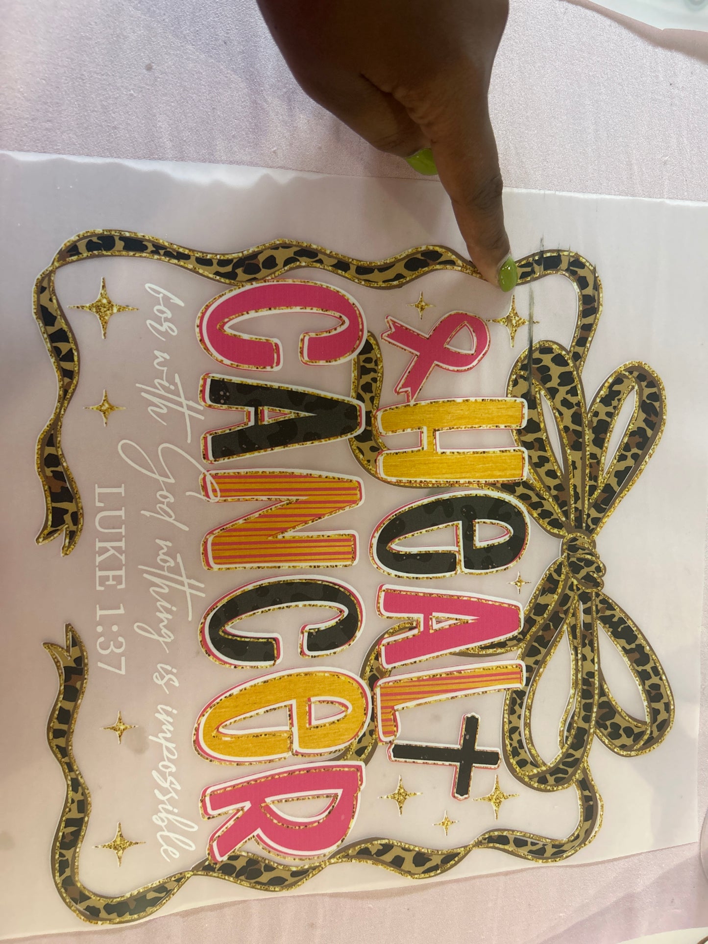 Heal Cancer DTF ( the prints do have MINOR SCUFFS and they will be SOLD AS IS).