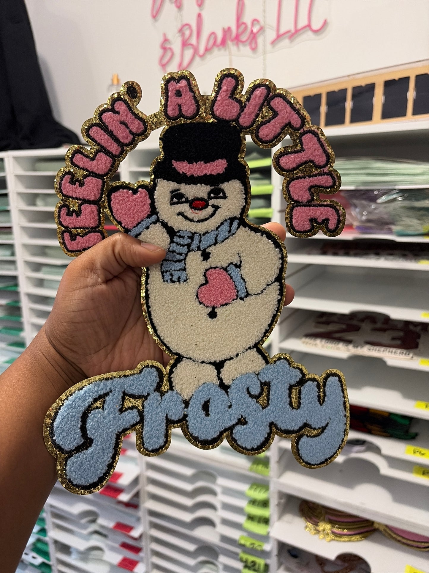 Feeling Little Frosty Chenille Patches