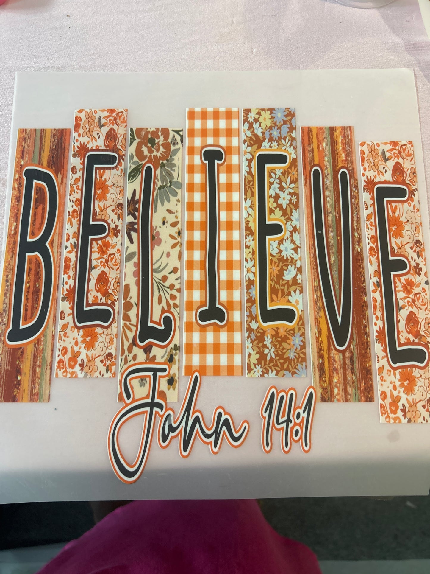 Believe Fall DTF ( the prints do have MINOR SCUFFS and they will be SOLD AS IS).