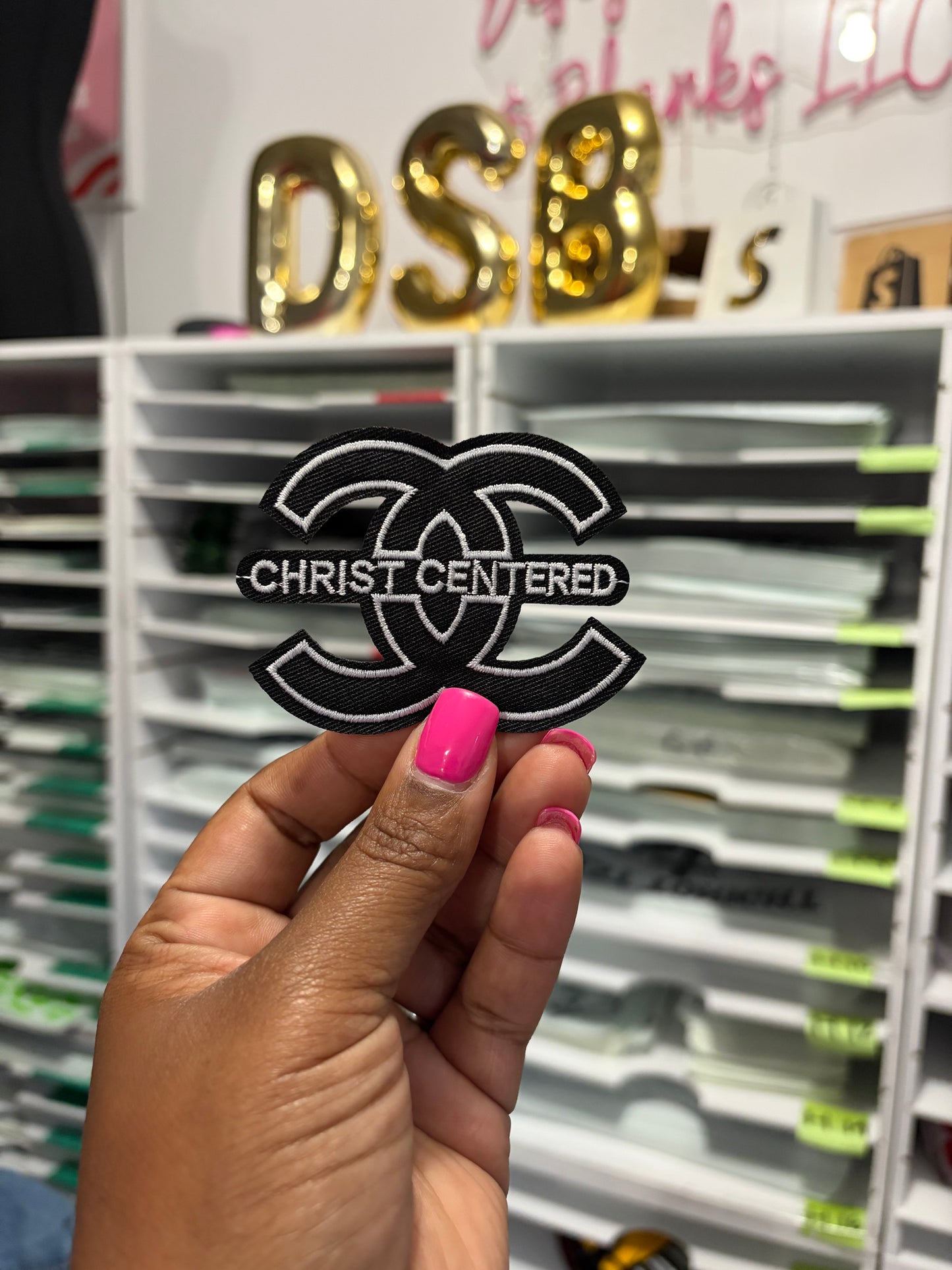 Christ is Center Hat Patches for Trucker Hats | Iron On
