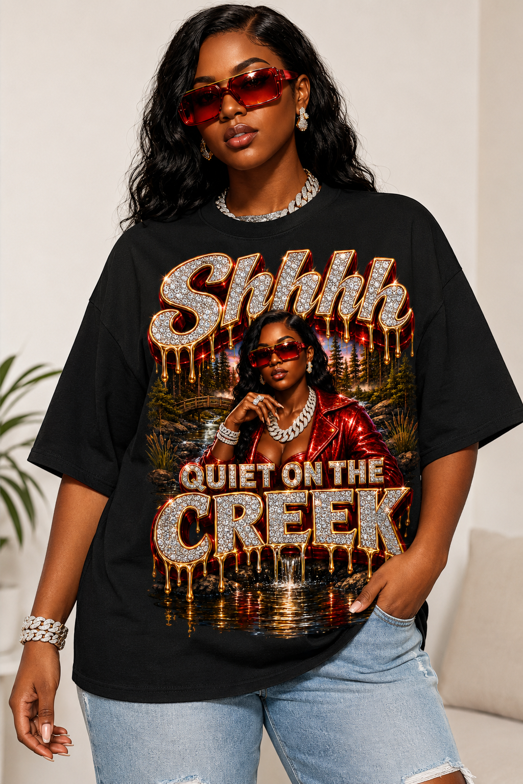 Red Shhhh Quiet on the Creek DTF Transfers