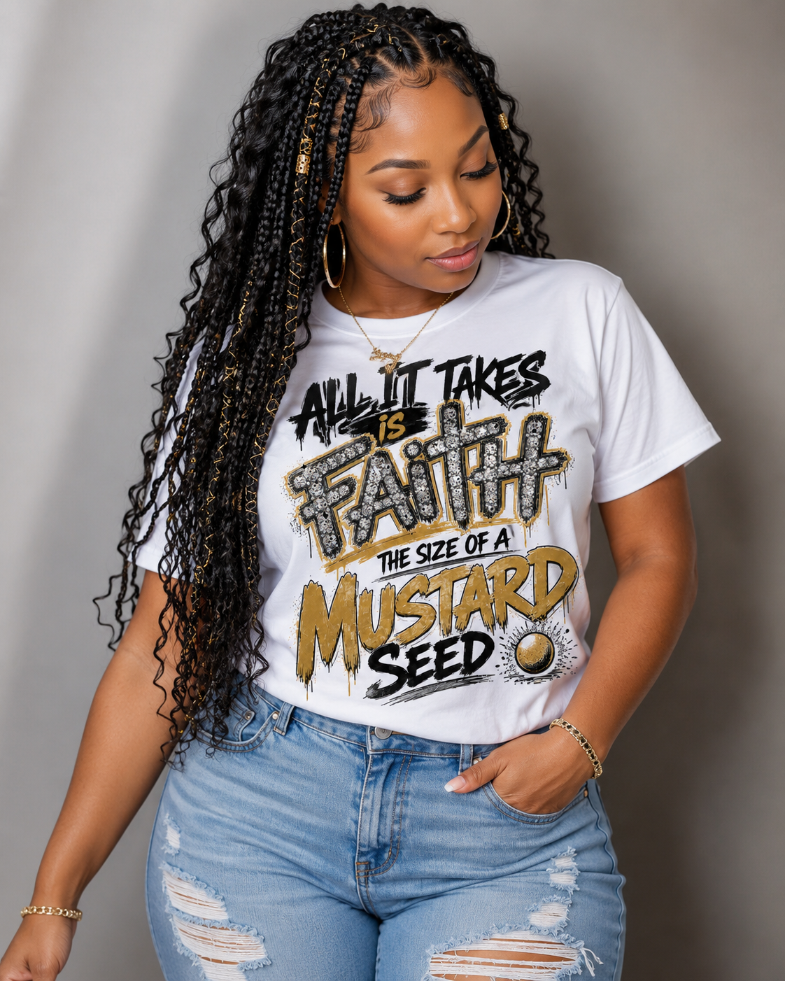 All it Takes is Faith the Size of a Mustard Seed DTF Transfer