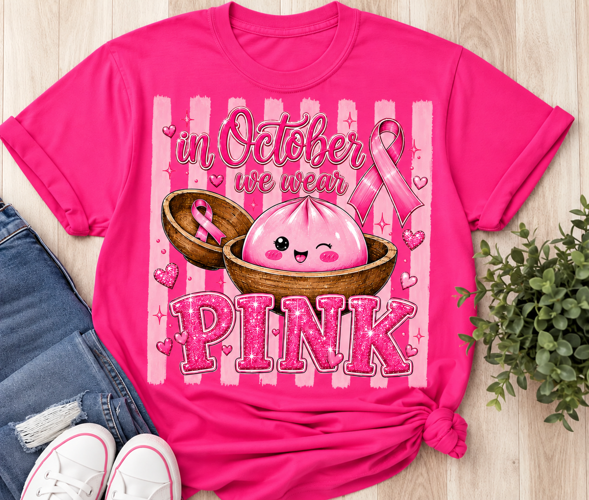 In October we Wear Pink Tee Shirt