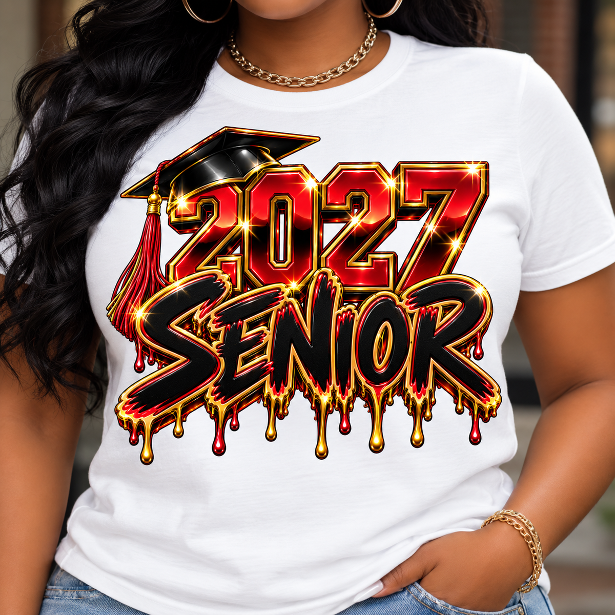 Red 2027 Senior DTF Transfers