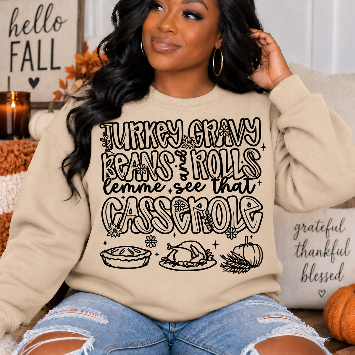 10 inch Funny Thanksgiving Screen Print