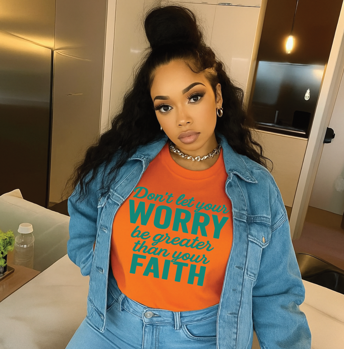 Don't ley your worry be greater than your Faith Screen Prints