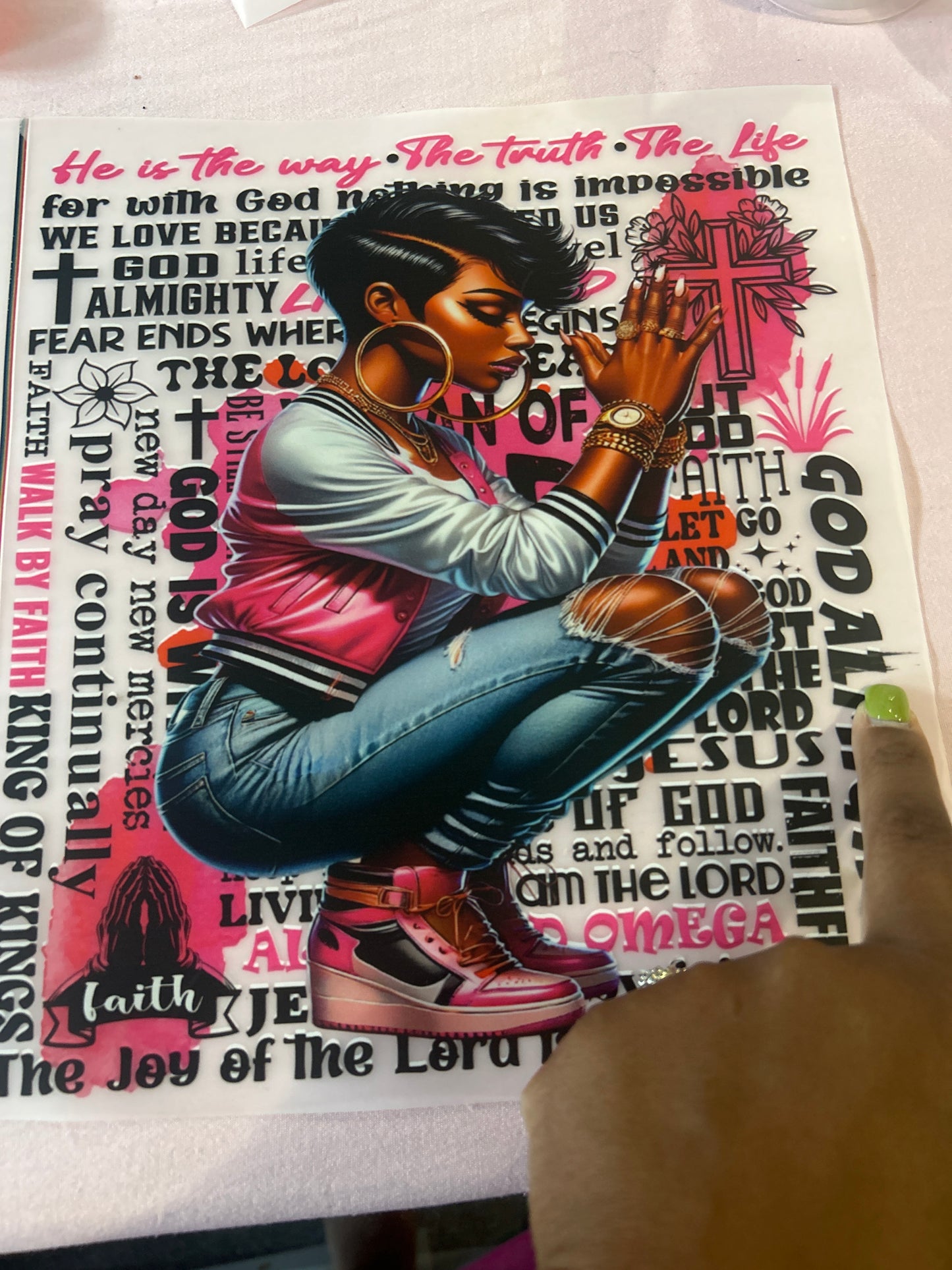 Praying Women DTF ( the prints do have MINOR SCUFFS and they will be SOLD AS IS).