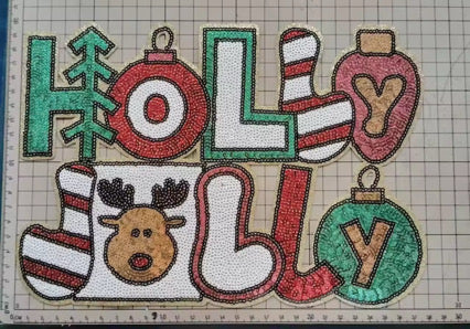 Holly Jolly Chenille Patches