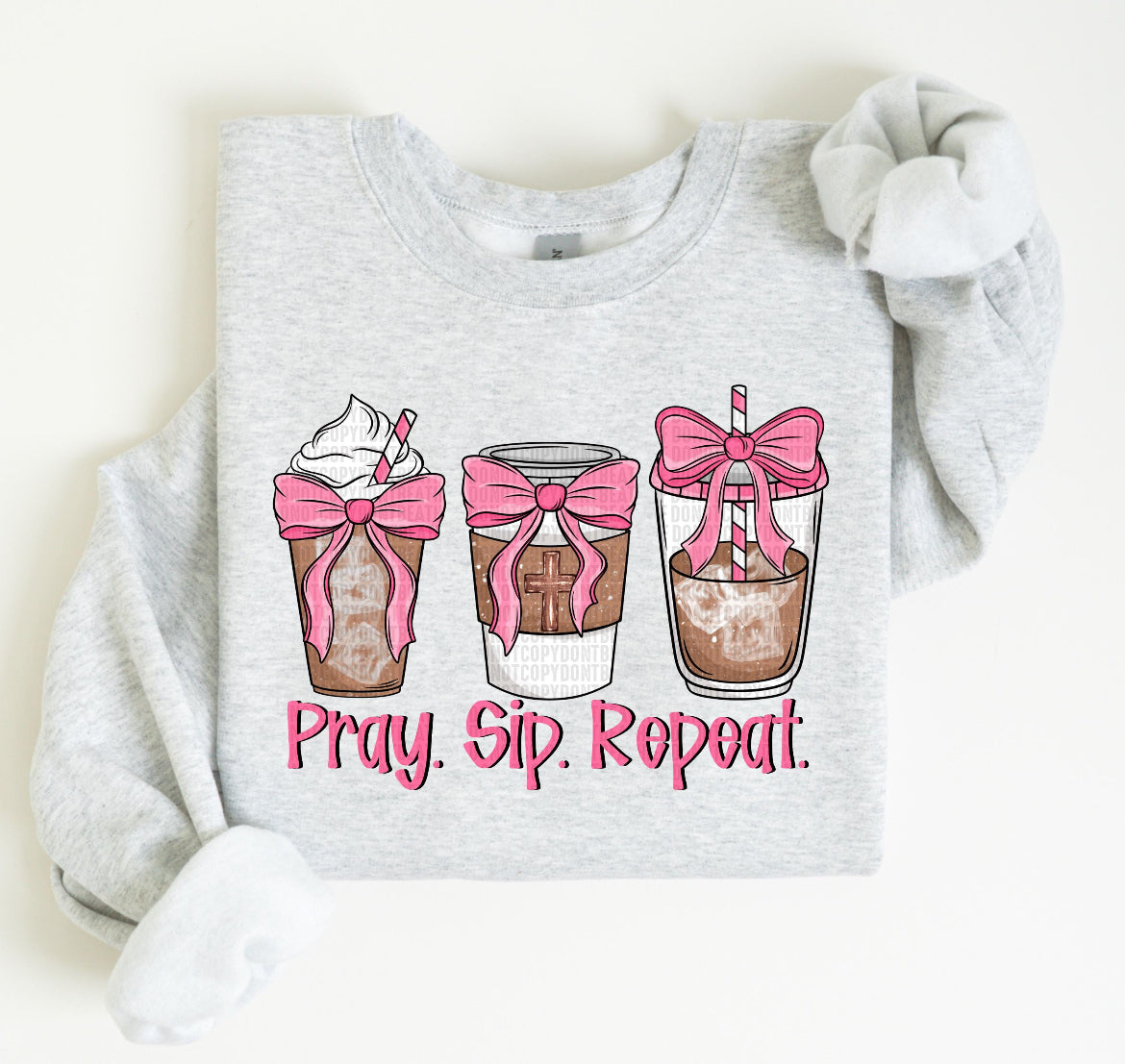 Pray Sip Repeat DTF Transfer