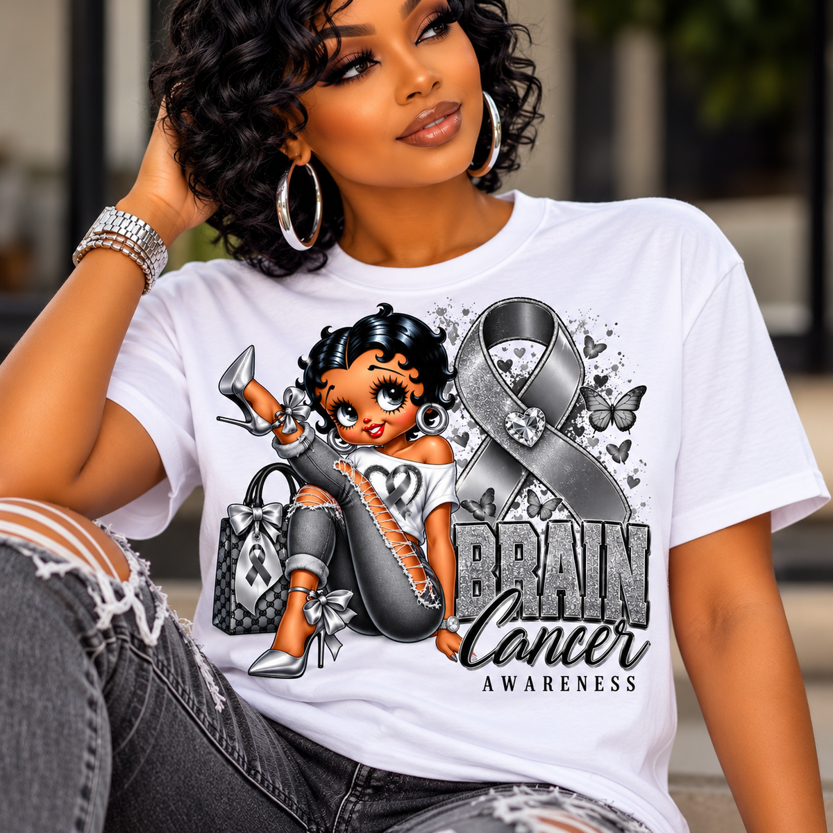 Brain Cancer Awareness Tee Shirt