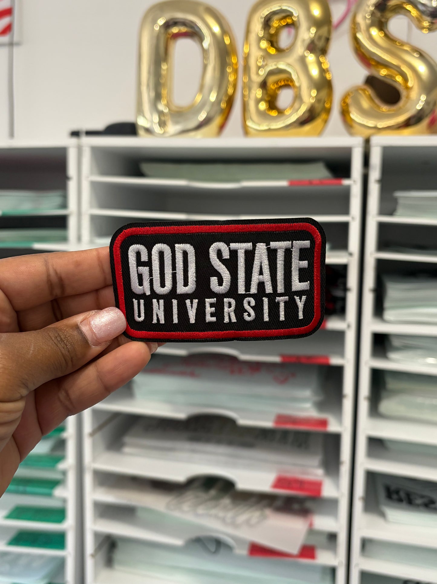 3inch God State University Hat Patches for Trucker Hats | Iron On