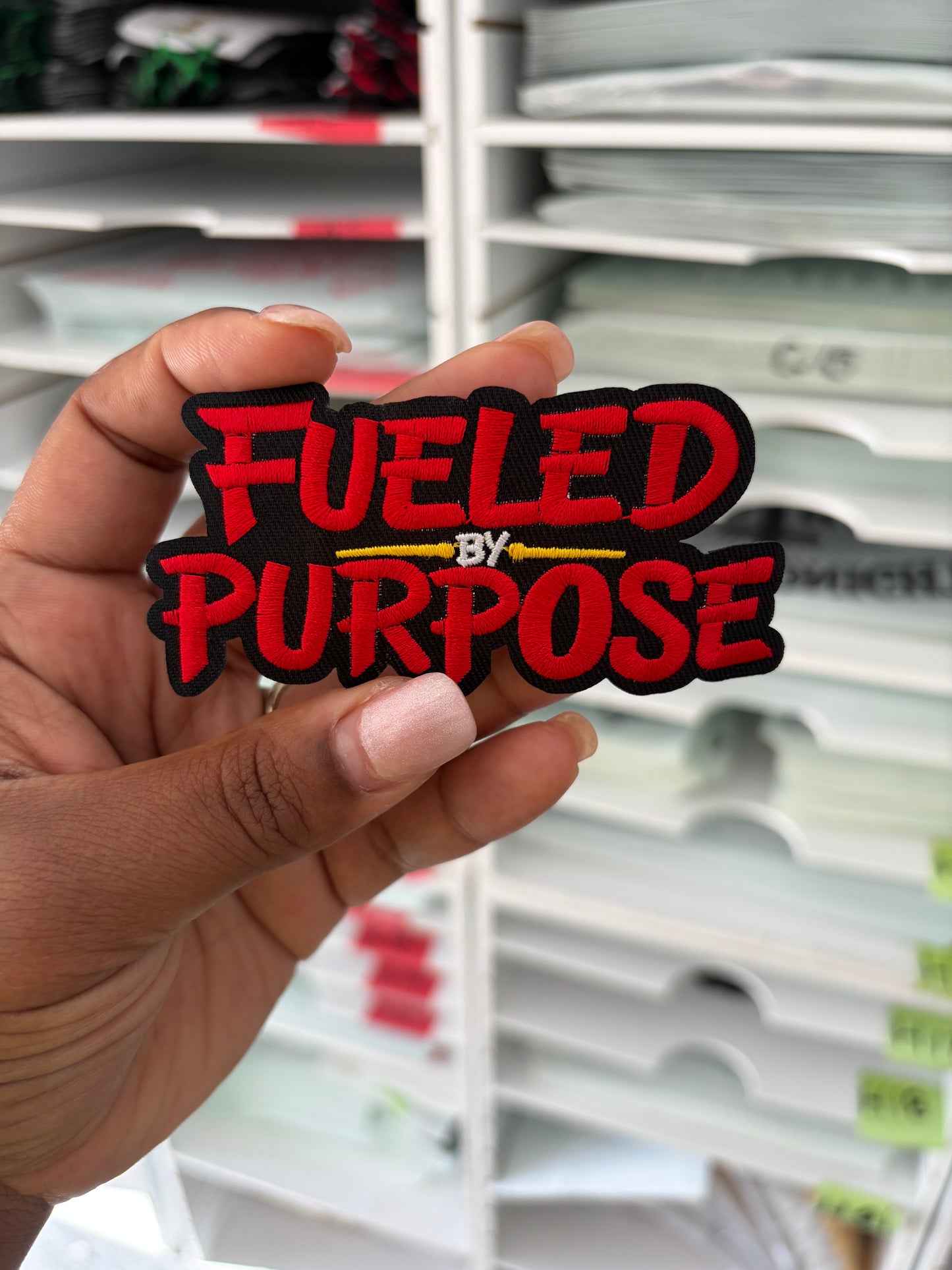 4 inch Fueled by Purpose Hat Patches for Trucker Hats | Iron On