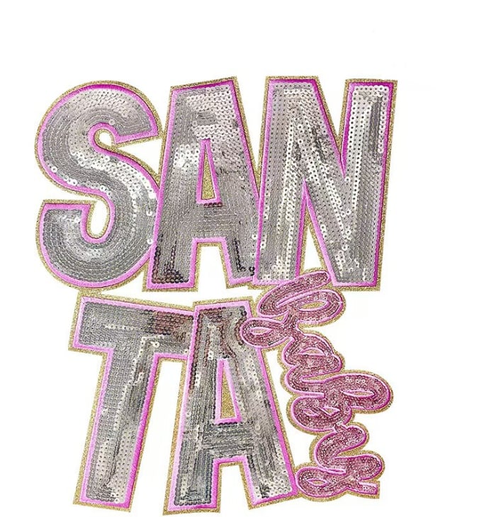 Santa Baby Chenille Patches for Jackets | Embroidered & Varsity Style
