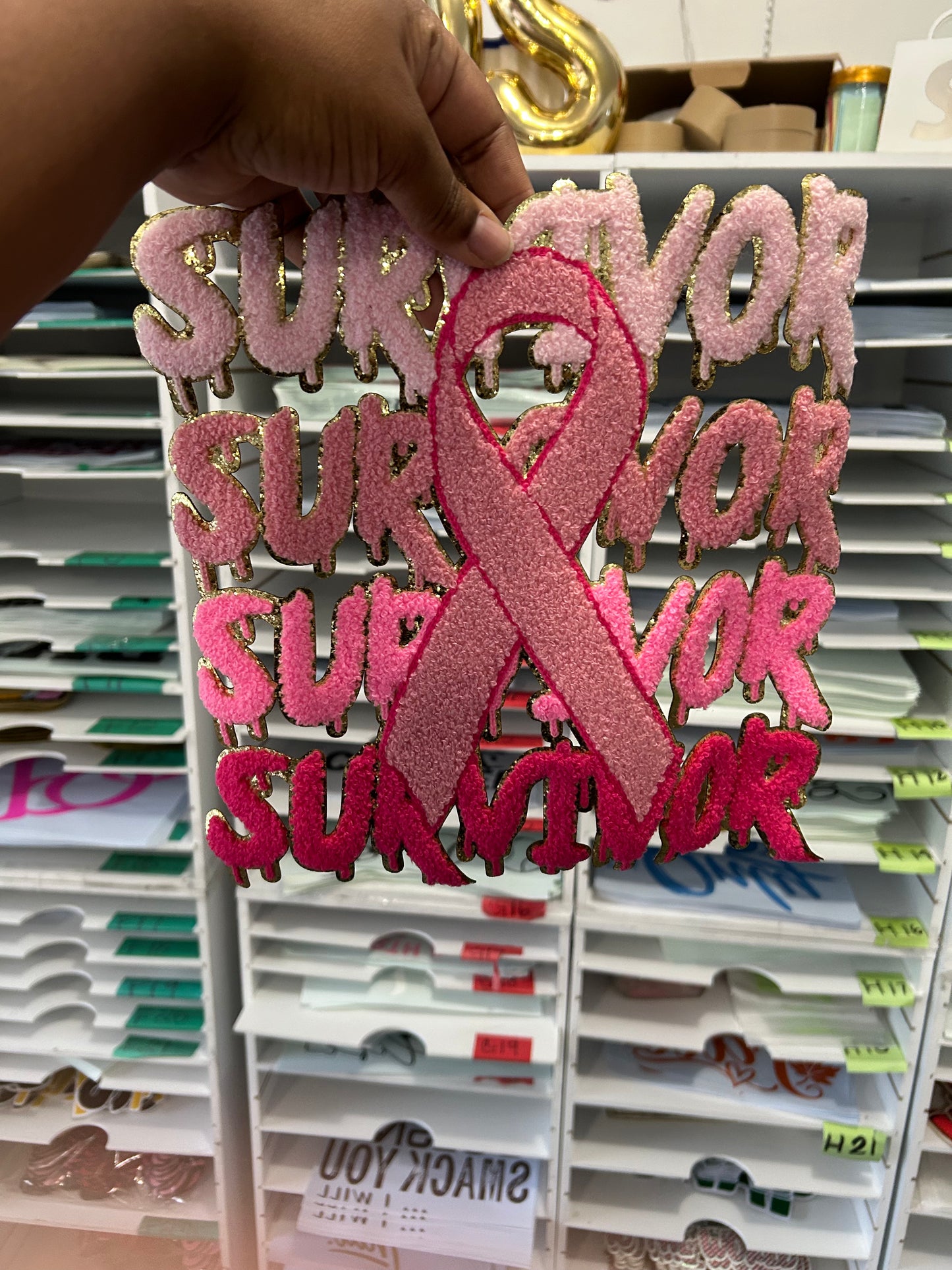 Survivor Breast Cancer Patch | , Embroidered Patch