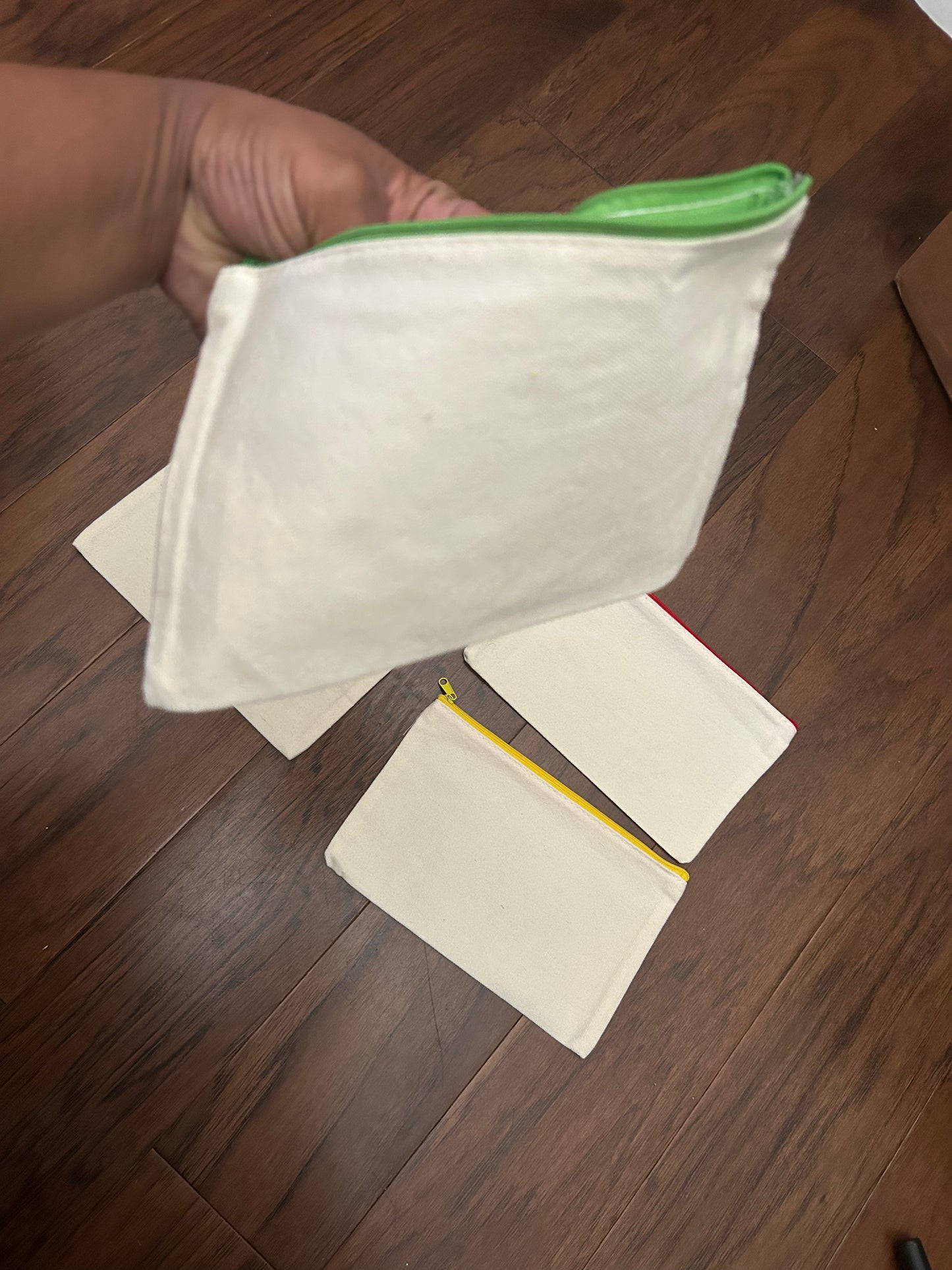 Sublimation Cosmetic Bags (Press on both sides or can press DTF Transfer or screen prints)