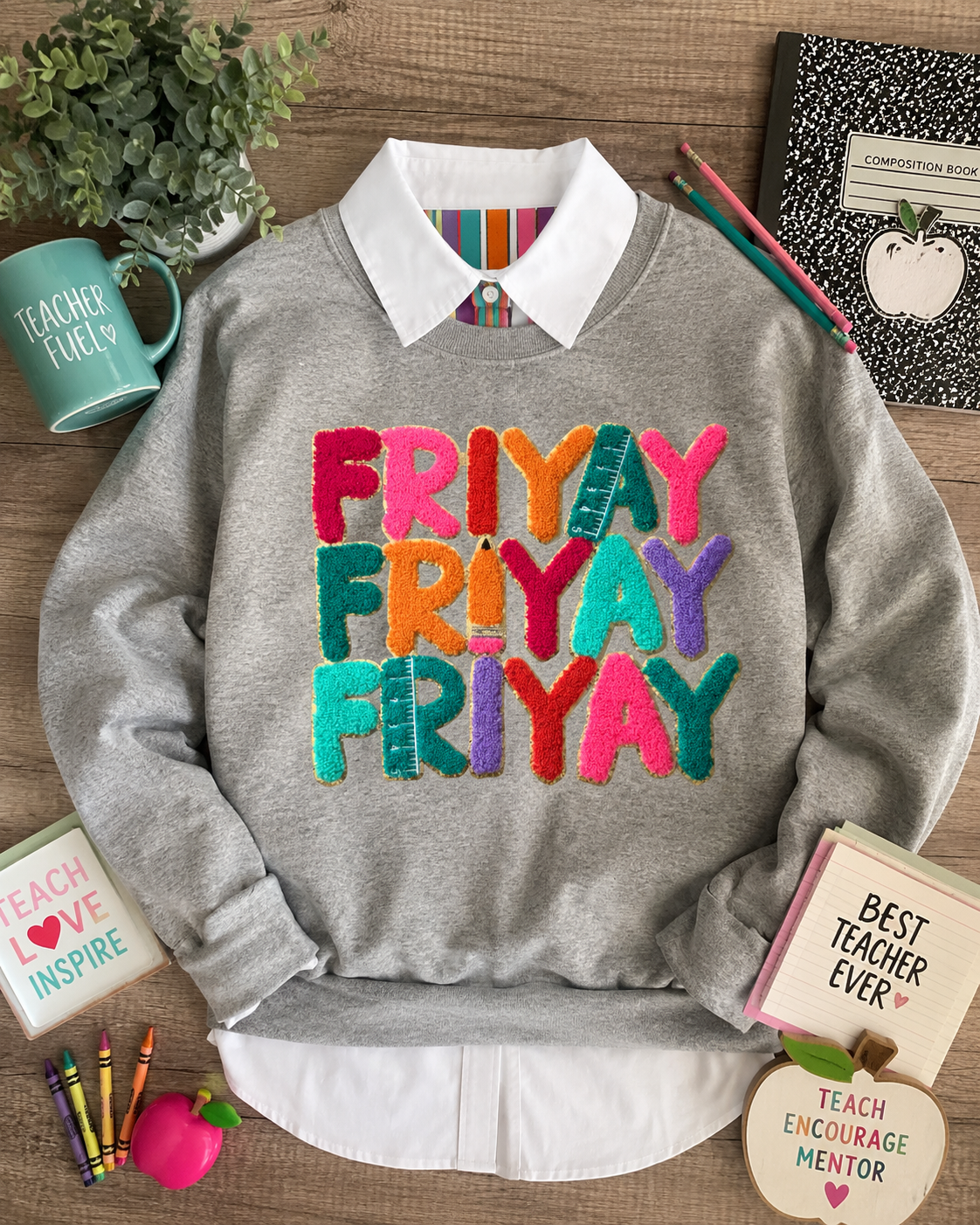 Friday Embriodery Patch Sweatshirt