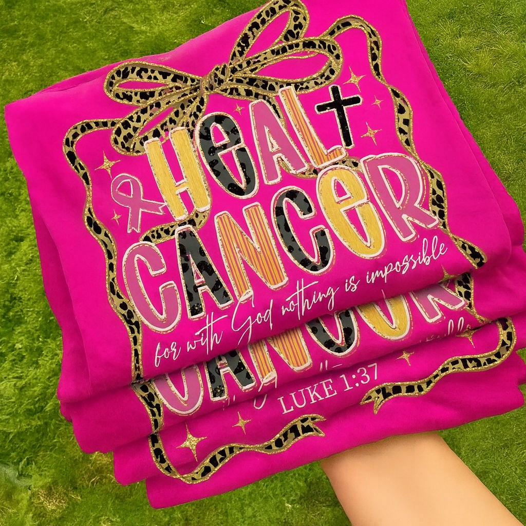 Heal Cancer Bow DTF Transfer