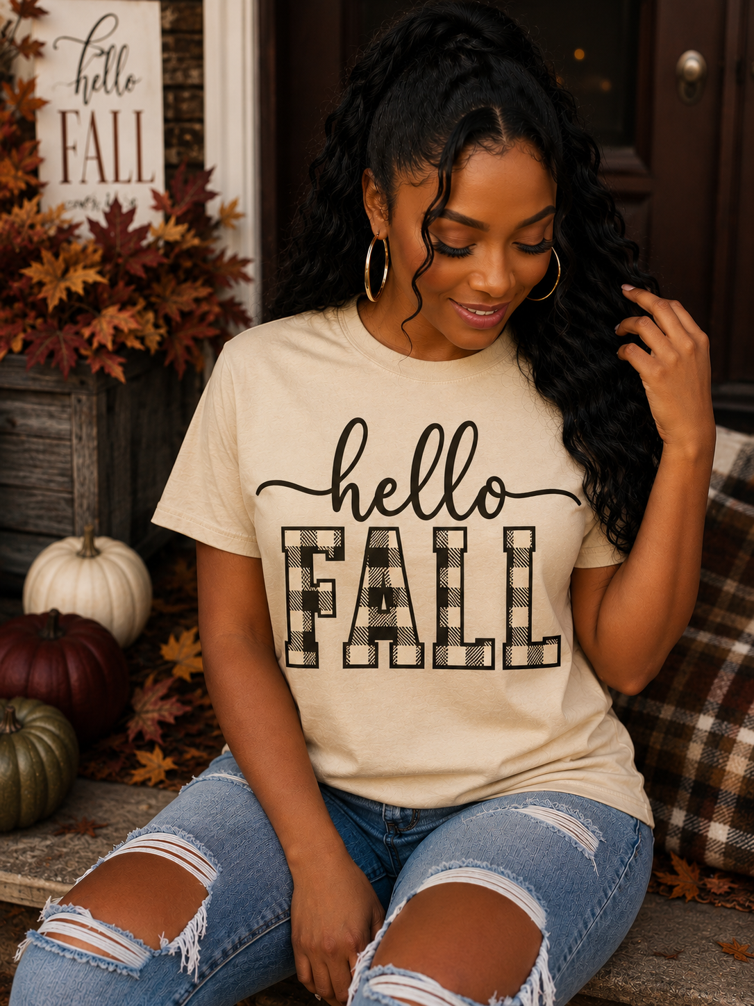 11 inch Hello Fall Screen Print