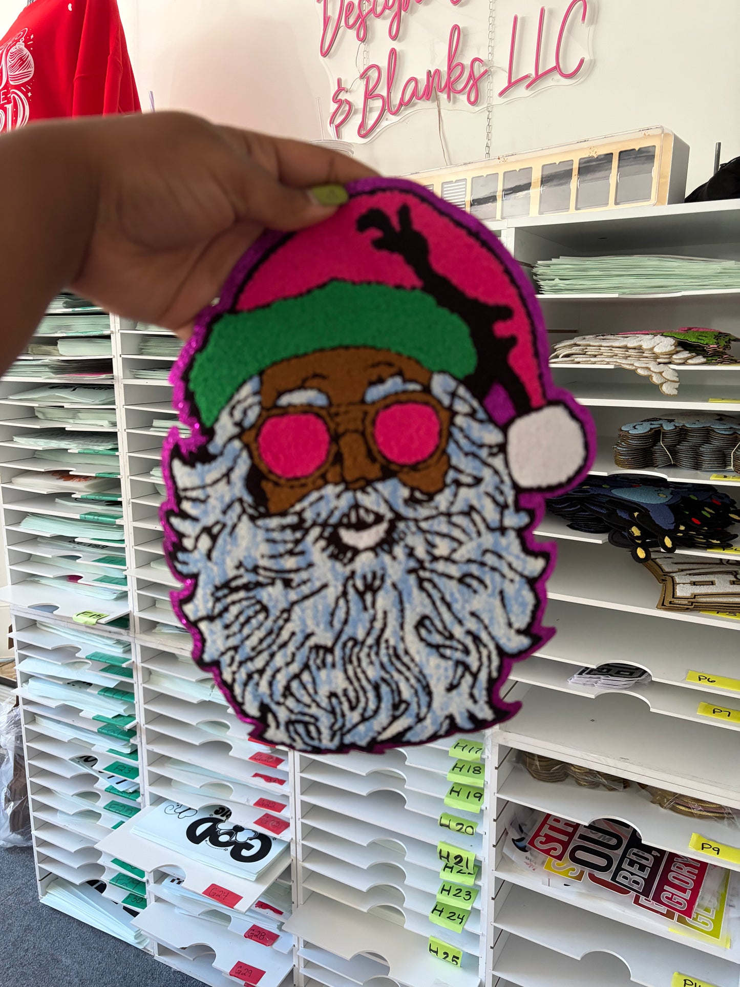 Retro Santa Chenille Patches
