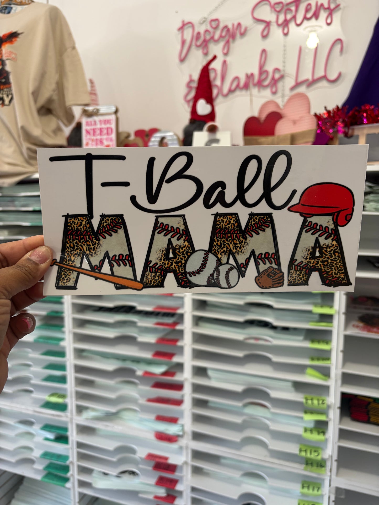 T-Ball Mama UV Cup Wrap | Baseball Mom Tumbler Stickers