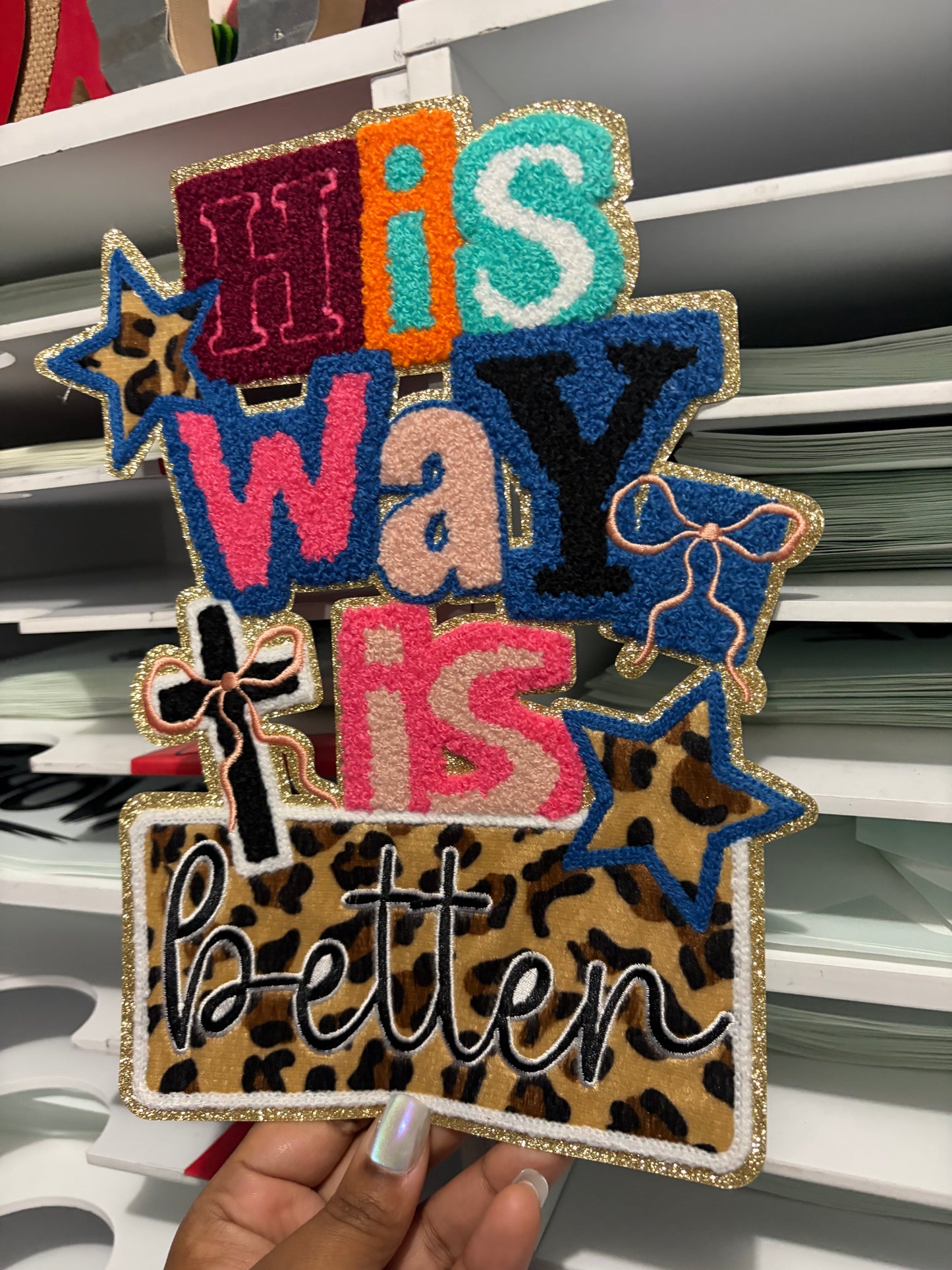 His Way is Better Custom Chenille Patches for Jackets | Embroidered & Varsity Style