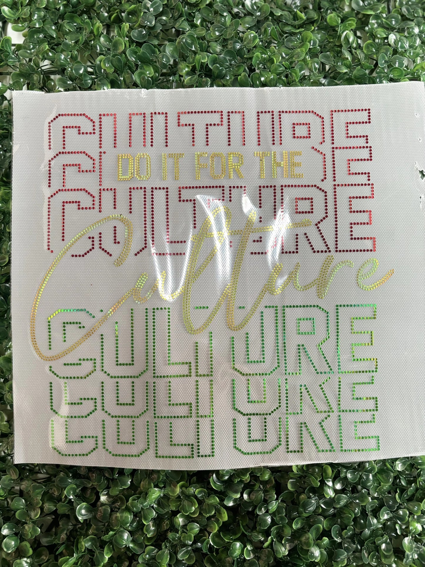 It's the Culture For me Spangle Transfer, Heat Transfer, Juneteenth Transfer, Juneteenth Shirt Design, History Bling Transfer