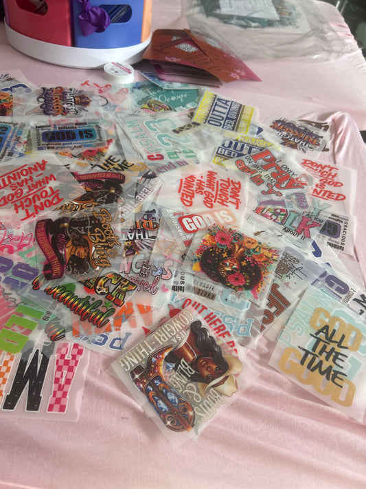 Sample Pocket DTF Transfers Prints