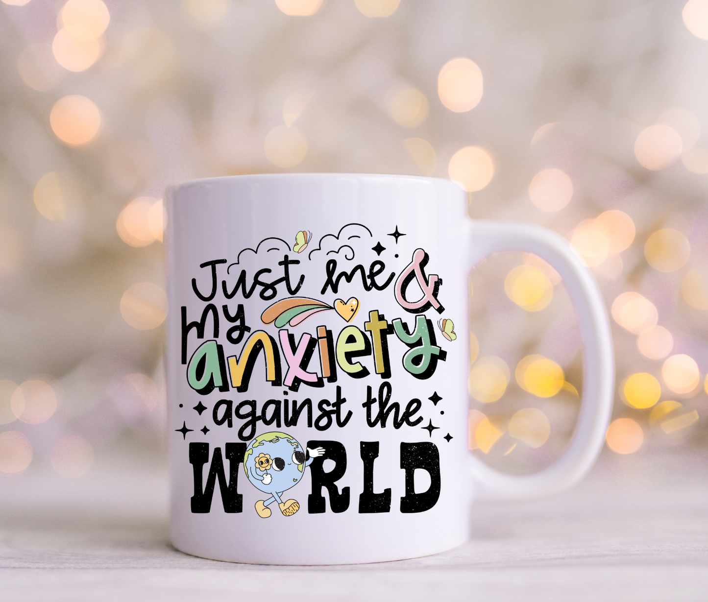 Just Me & My Anxiety Against the World Decals