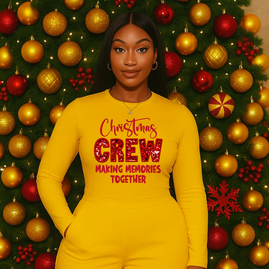 Red Sequence Christmas Crew DTF Transfers
