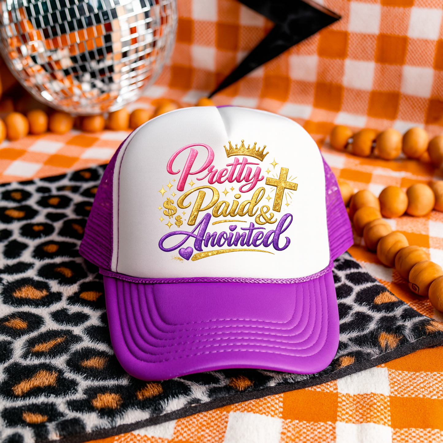 Pretty Paid Anointed DTF Hat Transfer