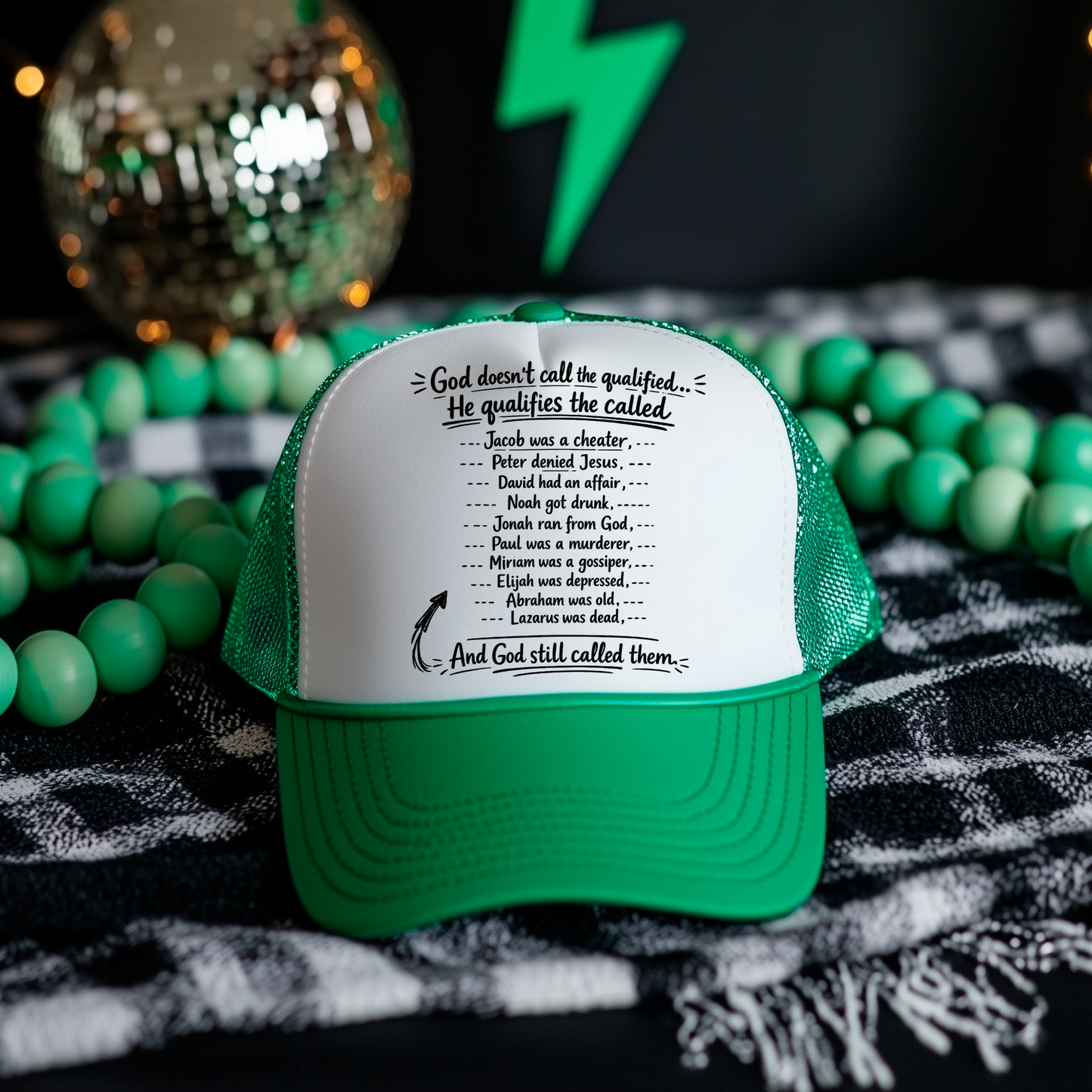 God Don't Call the Qualified Hat DTF Transfer