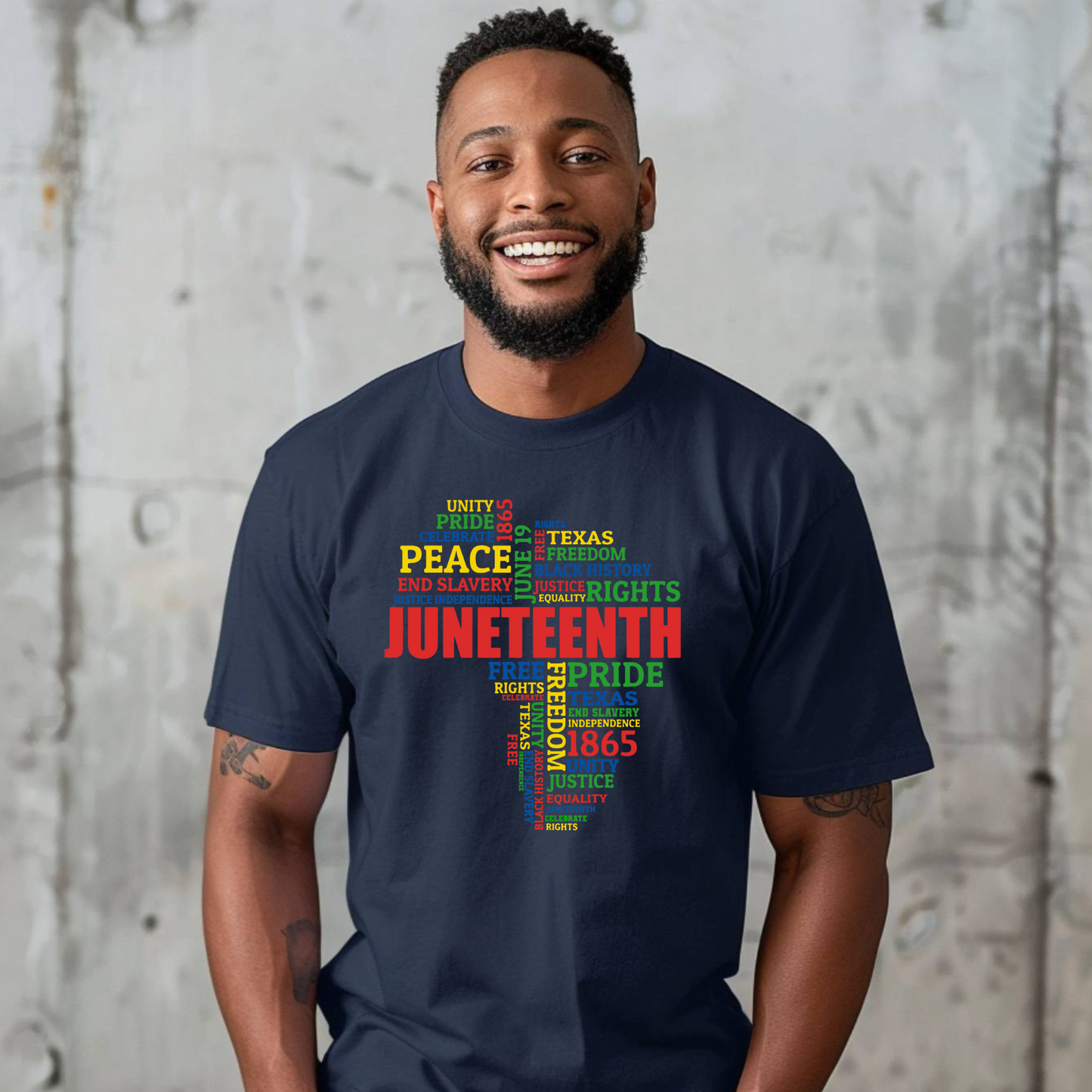 Juneteenth in Shape of Africa DTF TRANSFER