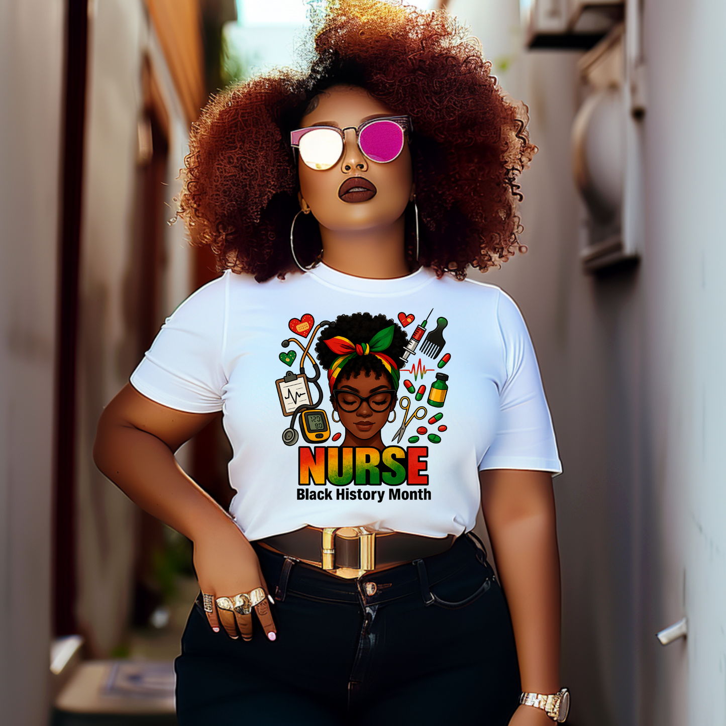 Nurse Black History DTF Transfer