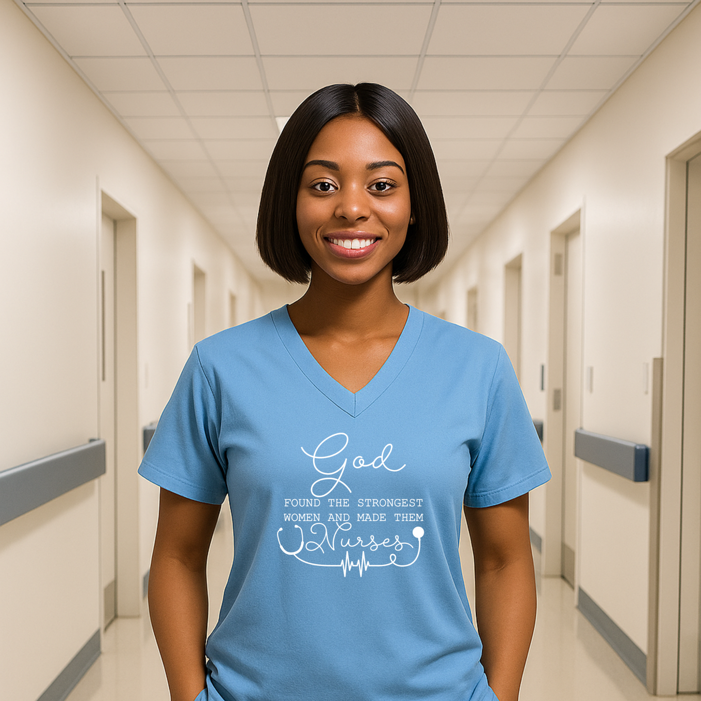 God Found the Strongest Women and Made them Nurses Screen Prints
