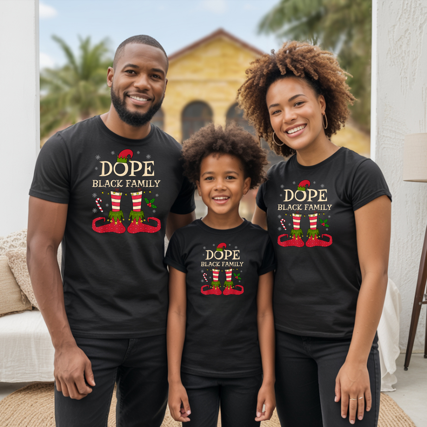 Christmas Dope Black Family DTF Transfer