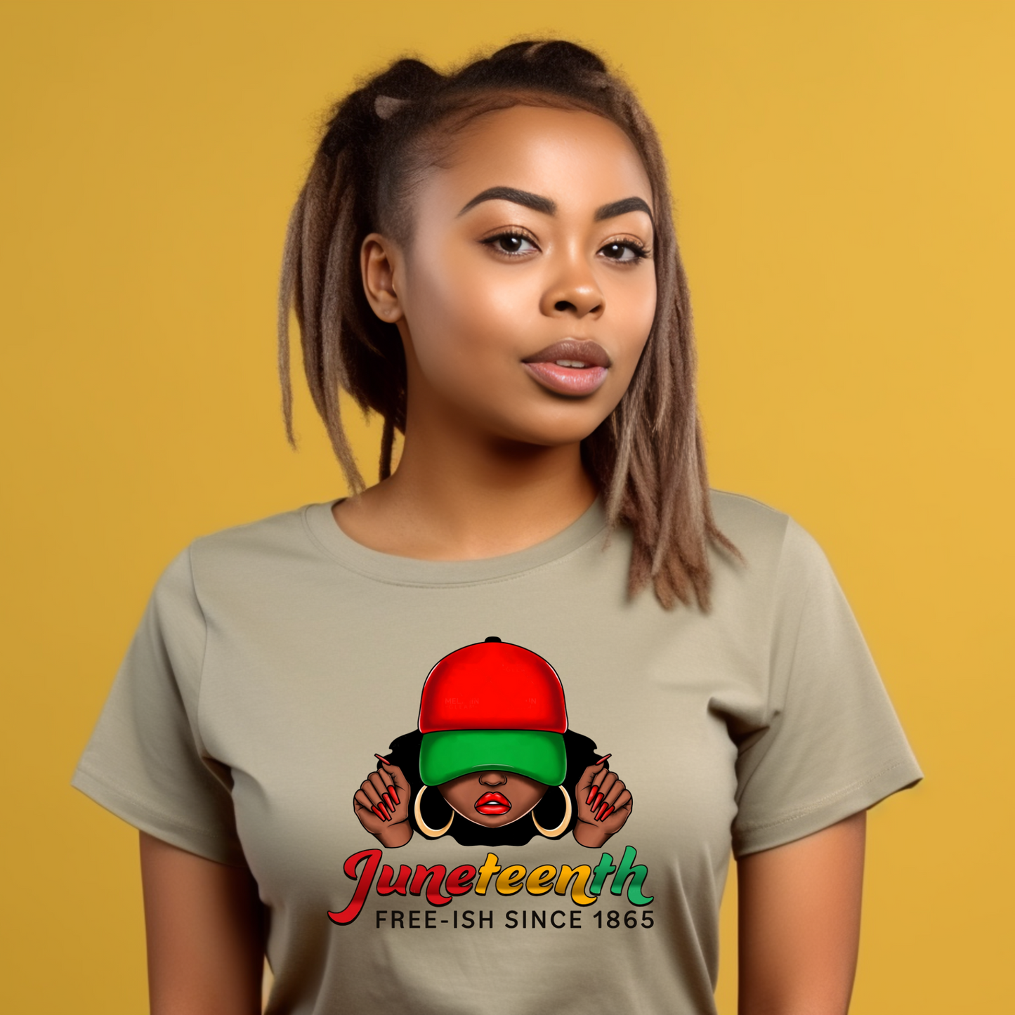 Juneteenth Lady with Hat DTF TRANSFER