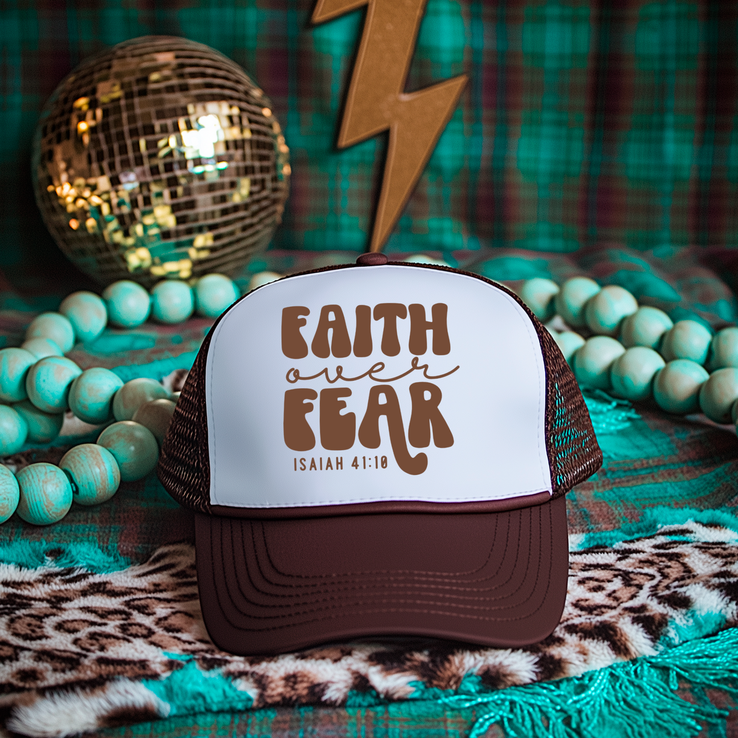 3 inch Faith over Fear Hat Transfers