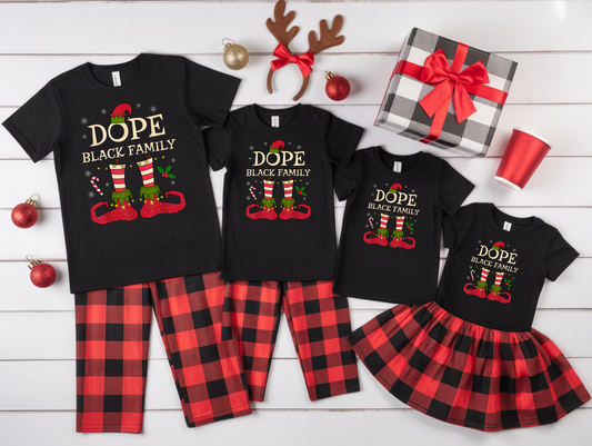 Christmas Dope Black Family DTF Transfer