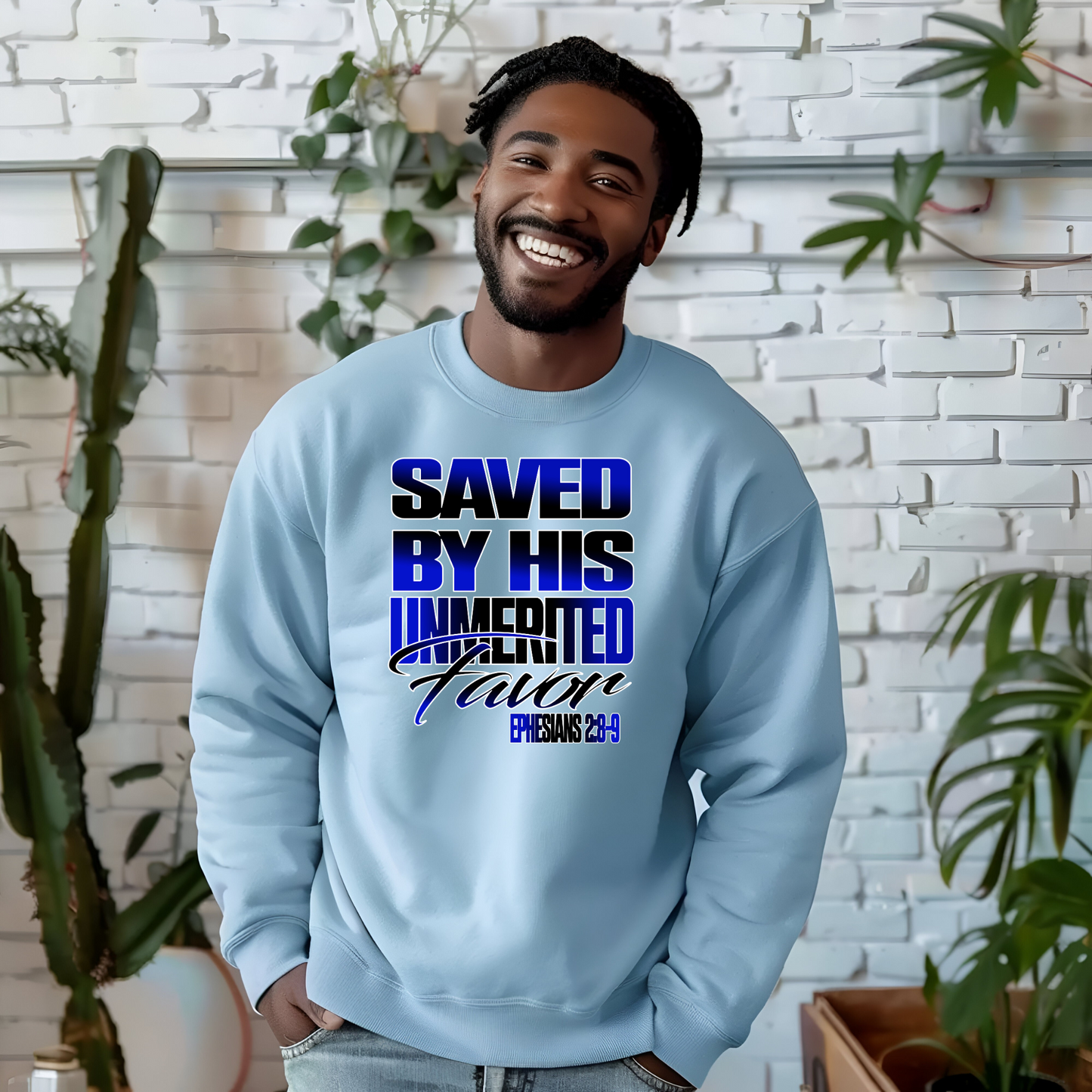 Saved by His Unmerited Favor DTF Transfer
