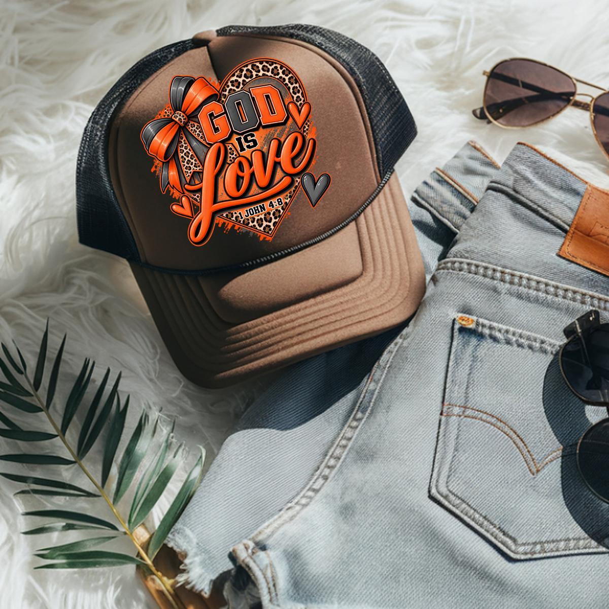 God is Love Hat DTF Transfer