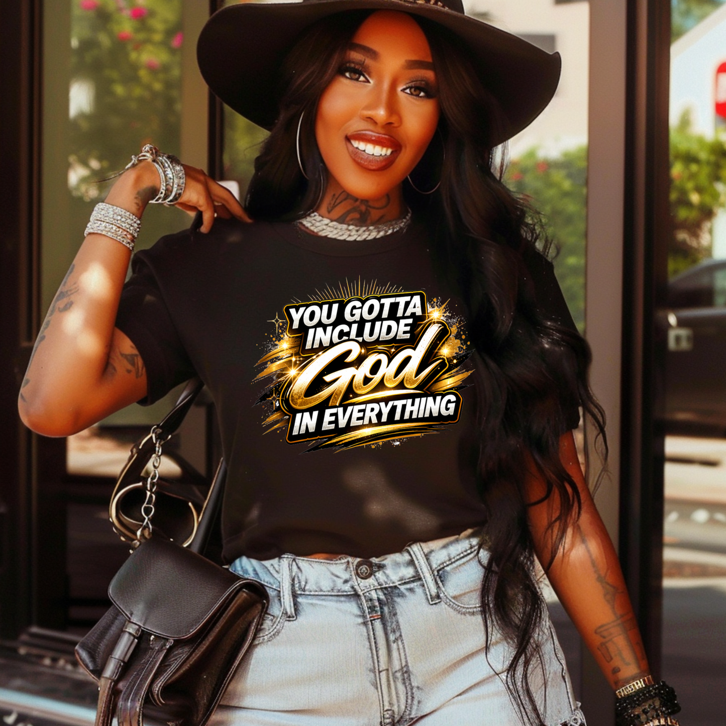 You Gotta Include God in Everything (Gold) DTF TRANSFER