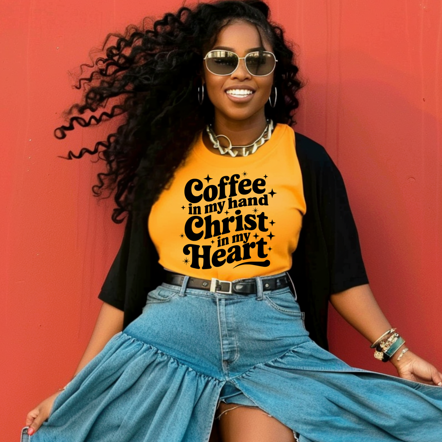 Coffee in my hands Christ in my Heart Screen Prints