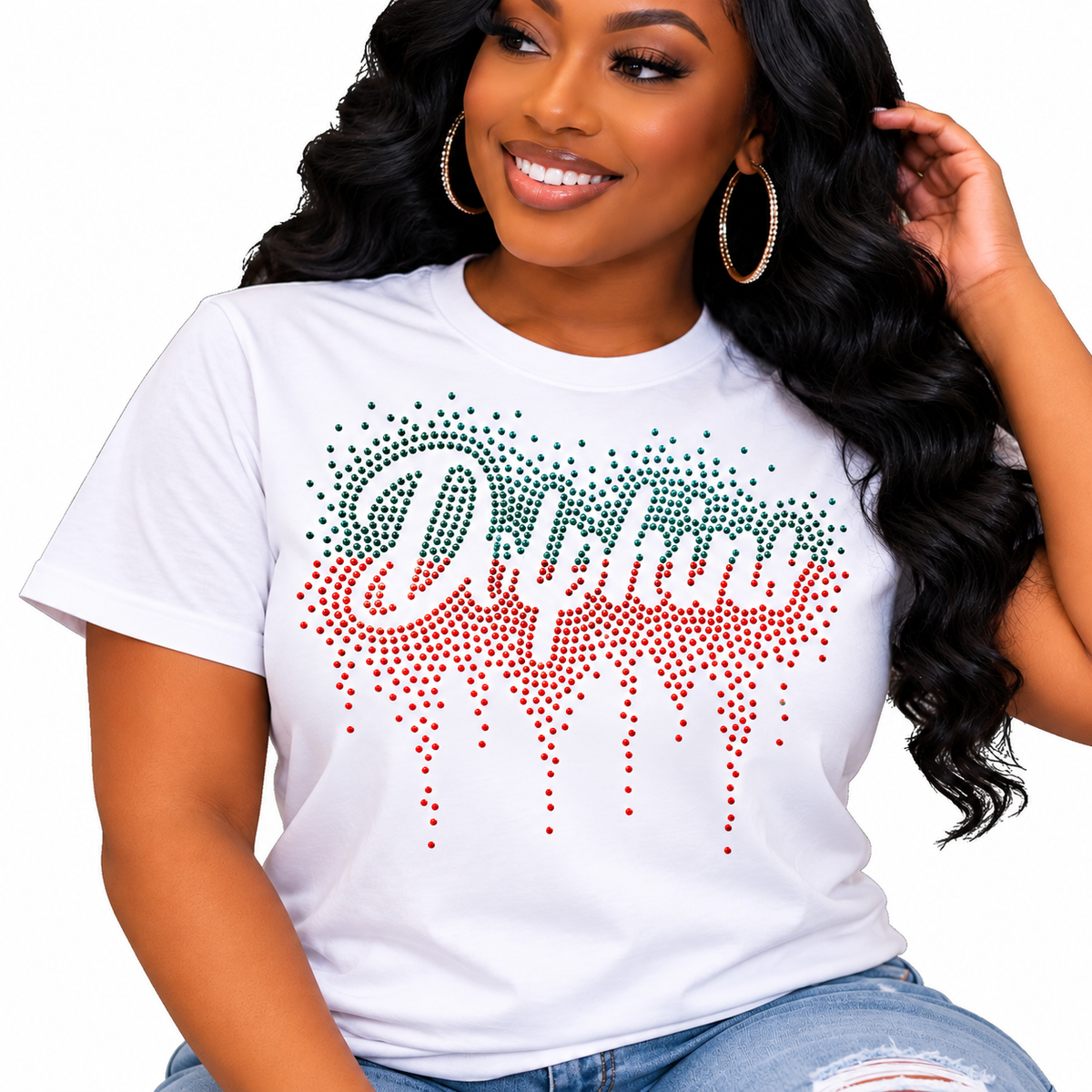 11 inch Dolphins Spangle Transfer, Heat Transfer