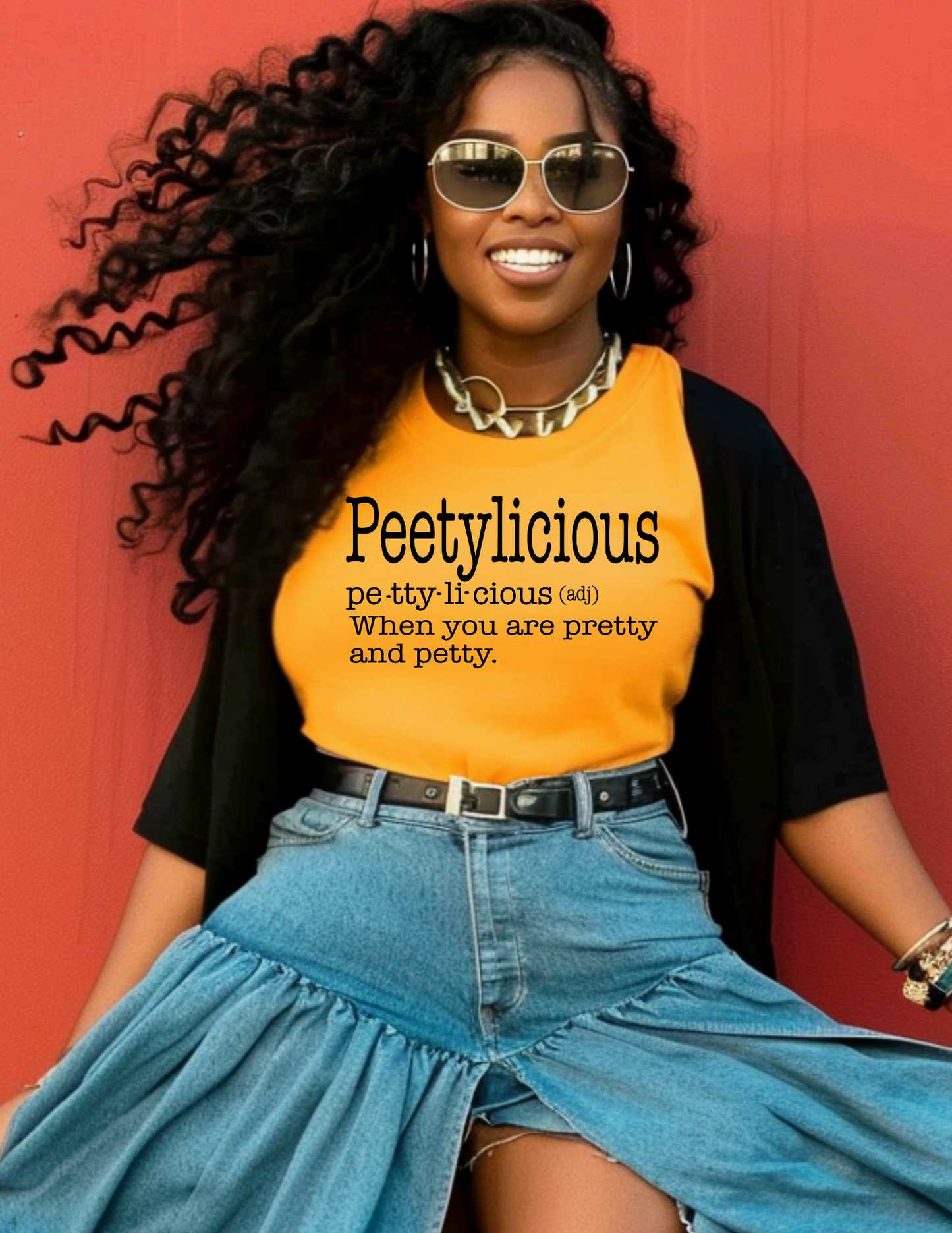 Peetylicious Screen Print (Spelling Typo you can cut the top off)