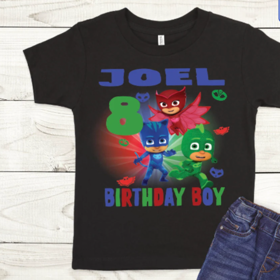 Pj Mask Birthday Shirt (Boy)