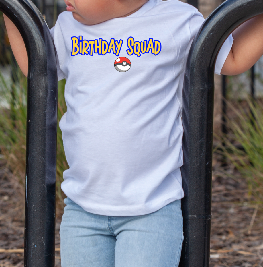 Pokemon Birthday Squad Birthday Shirt